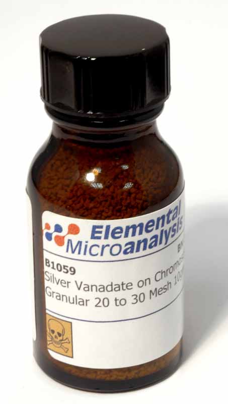 Silver Vanadate on Chromosorb A Granular 20 to 30 Mesh 10 g

UN3285 VANADIUM COMPOUND, N.O.S. 6.1